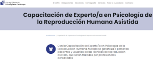 Capacitación de experto en psicología de la reproducción humana asisitida